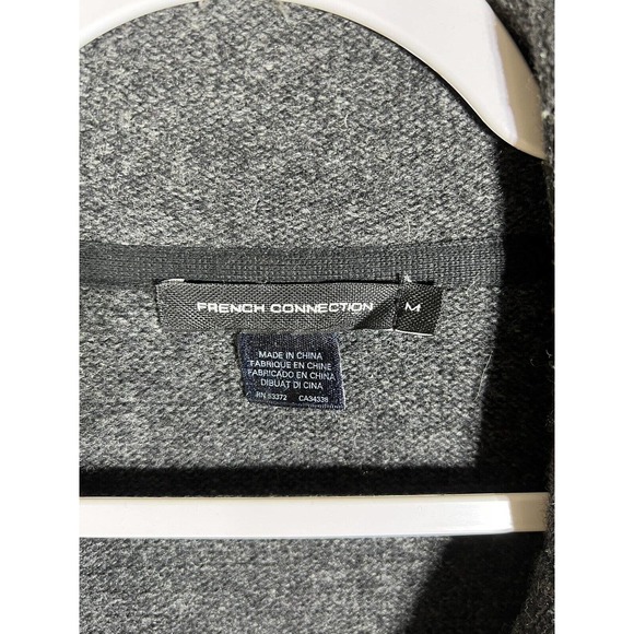 French Connection Wool Blend Button Up Cardigan Sweater Womens Size Medium Gray - Picture 3 of 14
